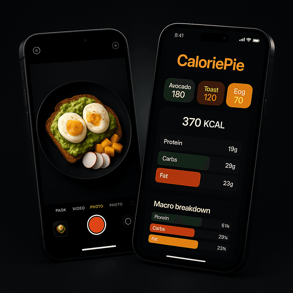 CaloriePie App Interface